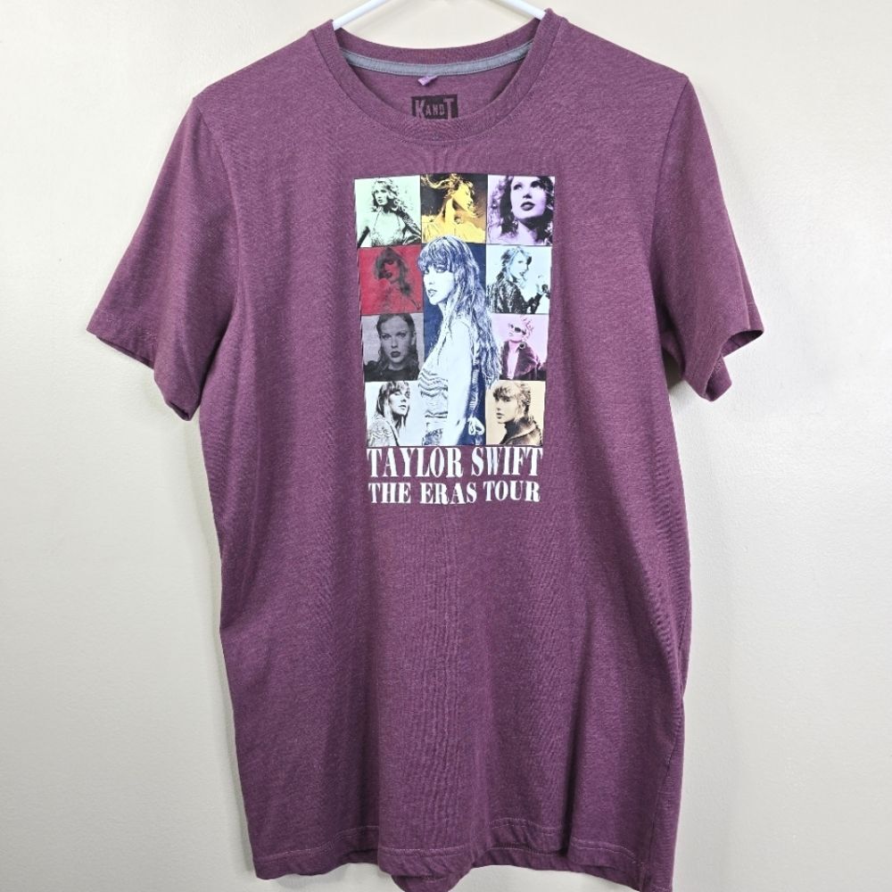 K And T Apparel Taylor Swift The Eras Tour Photo Collage Short Sleeve Tee Medium